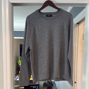 Men's Banana Republic Merino Crewneck Light Gray Sweater XL